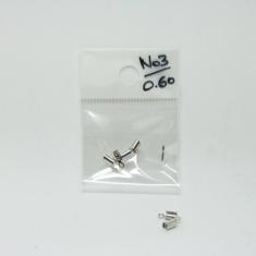 Μεταλλικοί Ακροδέκτες Ασημί Νο 3