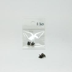Black Nickel Μεταλλικοί Ακροδέκτες 2mm