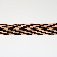 Κορδόνι Ιμάντας Σομόν-Μαύρο