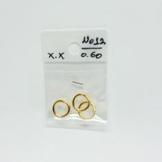 Gold Plated Hard Hoops 12mm