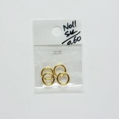 Gold Plated Hard Hoops 11mm