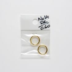Gold Plated Hard Hoops 14mm