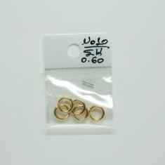 Επίχρυσοι Κρίκοι Σκληροί 10mm