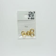 Gold Plated Hard Hoops 9mm