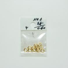 Gold Plated Hard Hoops 6mm