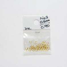 Επίχρυσοι Κρίκοι Σκληροί 3mm