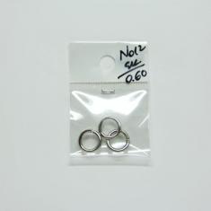 Ασημί Κρίκοι Σκληροί 12mm