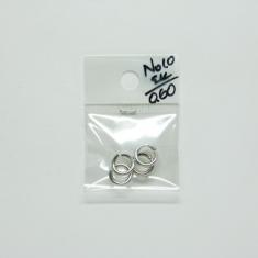 Silver Hard Hoops 10mm