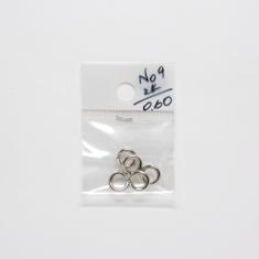 Ασημί Κρίκοι Σκληροί 9mm