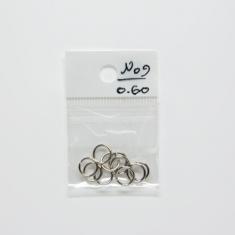 Silver Metal Hoops 9mm