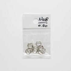 Silver Metal Hoops 8mm