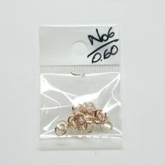 Pink Gold Metal Hoops 6mm