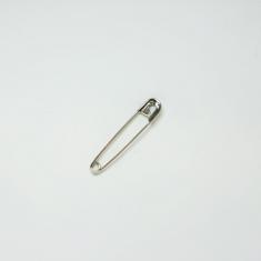 Metal Safety Pin Silver (4.1x0.8cm)