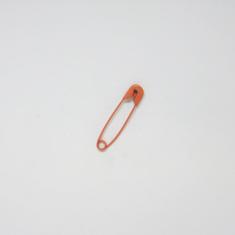 Μεταλλική Καρφίτσα Πορτοκαλί (3x0.7cm)