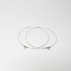 Metal Hoops Silver 7cm