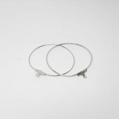 Metal Hoops Silver 4cm