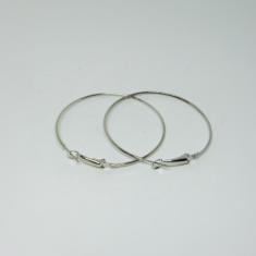 Metal Hoops Silver 30mm