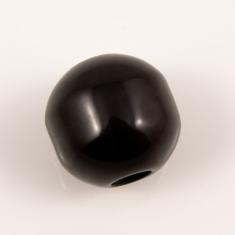Ακρυλική Χάντρα Μαύρη 1.4cm