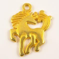 Gold Plated Metal Horse (2.4x2cm)