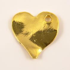 Gold Plated Metal Heart (1.7x1.6cm)