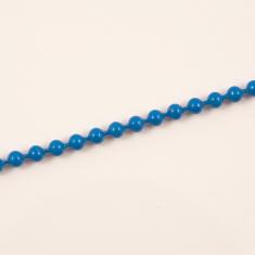 Μεταλλική Αλυσίδα Μπιλάκι Γαλάζια 2mm