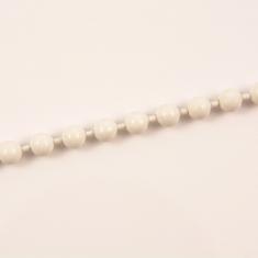 Μεταλλική Αλυσίδα Μπιλάκι Λευκή 3mm