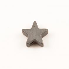 Hematite Star Anthracite Matte 0.6x0.6cm