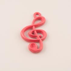 Metal Treble Clef Pink