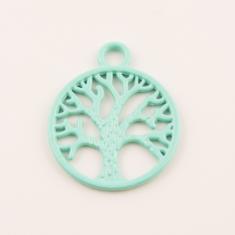 Tree of Life Pendant Pink Bright Green