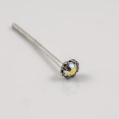 Σκουλαρίκι Μύτης Ασήμι 925 (2mm)