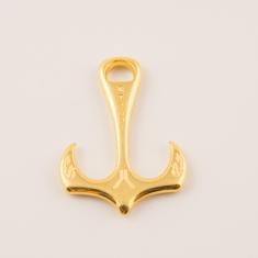 Gold Plated Metal Anchor (3.1x2.2cm)