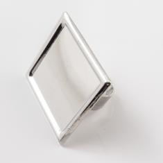 Βάση για Δακτυλίδι Ασημί Τετράγωνο 3.1cm