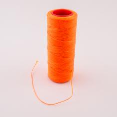 Waxed Cotton Cord Orange Fluo 100m