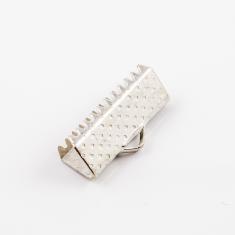 Μεταλλικός Ακροδέκτης Ασημί (1.6x0.7cm)