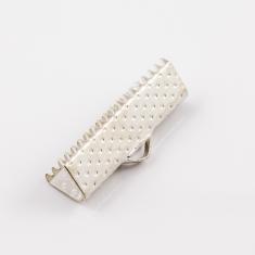 Μεταλλικός Ακροδέκτης Ασημί (2x0.7cm)