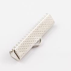 Μεταλλικός Ακροδέκτης Ασημί (2.5x0.7cm)