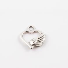 Heart-Wing Pendant Silver (1.3x1.2cm)