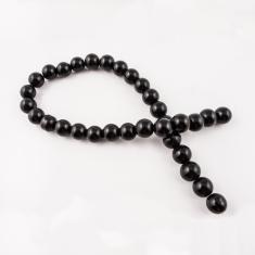 Glass Beads Black (10mm) 32pcs
