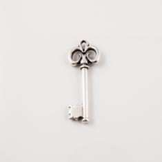 Μεταλλικό "Κλειδί" Ασημί (4.2x1.5cm)