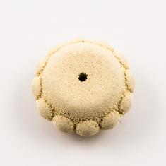 Lava Type Bead Ivory (1.5cm)