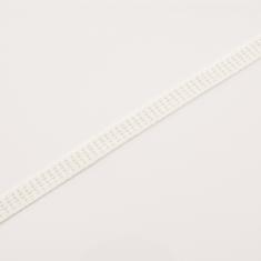 Βαμβακερή Κορδέλα Λευκή Διάτρητη 6mm