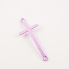 Metal Cross Lilac (5.1x2.2)