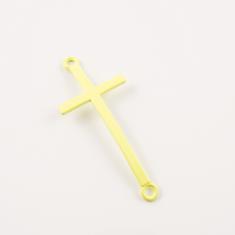 Metal Cross Yellow(5.1x2.2)