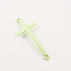 Metal Cross Light Green (5.1x2.2)