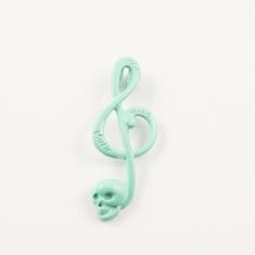 Metal Tremble Clef Seafoam 4x1.5cm