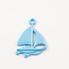 Metal Boat Blue (1.3x1.7cm)