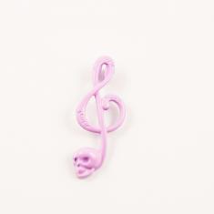 Metal Tremble Clef Lilac 4x1.5cm