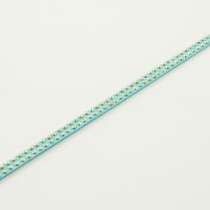 Suede Leathe Double Studs Seafoam 5mm