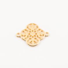 Gold Plated Perforated Cross 2x1.5cm