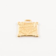 Gold Plated Metal Suitcase (1.6x1.4cm)